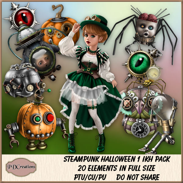 Steampunk Halloween 1 IKH Pack - Click Image to Close