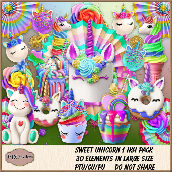 Sweet Unicorn 1 IKH Pack - Click Image to Close