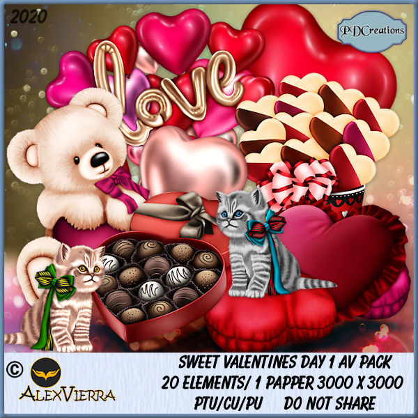 Sweet Valentines Day 1 AV Pack - Click Image to Close