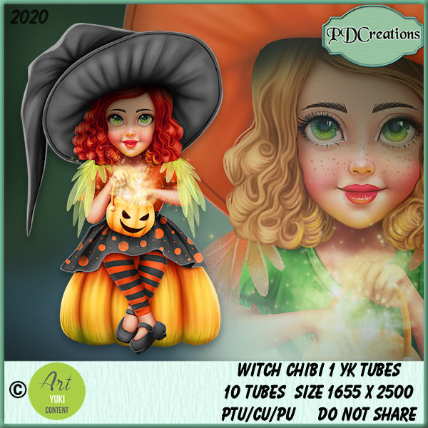 Witch Chibi 1 YK Tubes - Click Image to Close