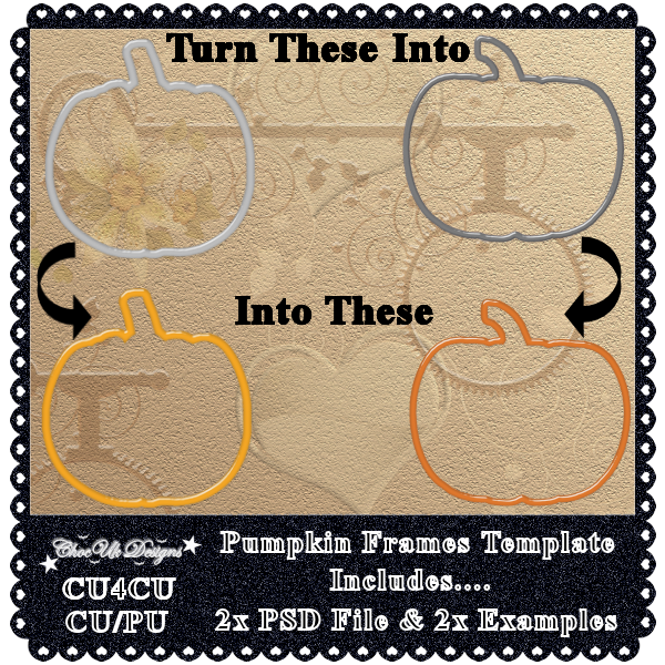 Pumpkin Frame Templates CU4CU/CU/PU - Click Image to Close