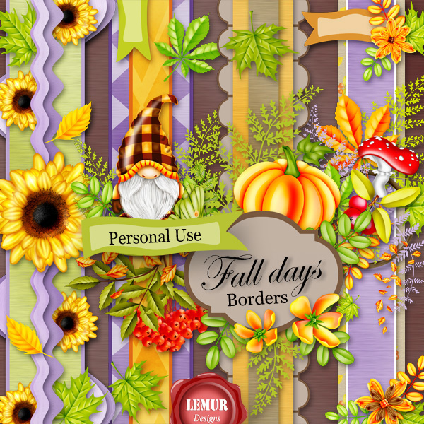 Fall Days Borders by Lemur Designs - Click Image to Close