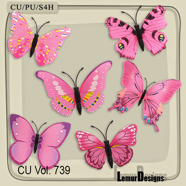 CU Vol. 739 Butterflies - Click Image to Close