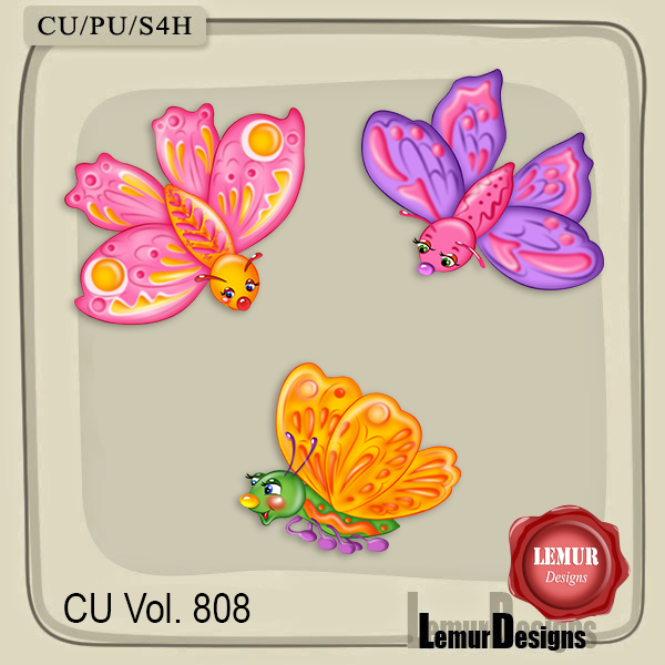 CU Vol. 808 Butterflies - Click Image to Close