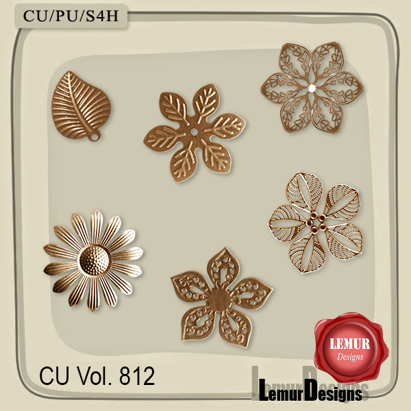 CU Vol. 812 Metal Flowers - Click Image to Close