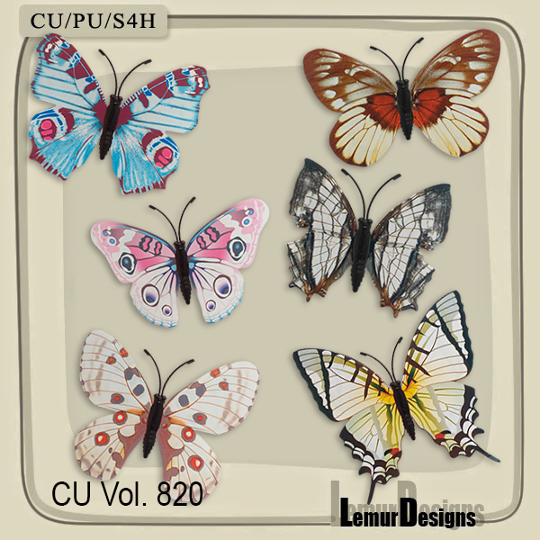 CU Vol. 820 Butterflies - Click Image to Close