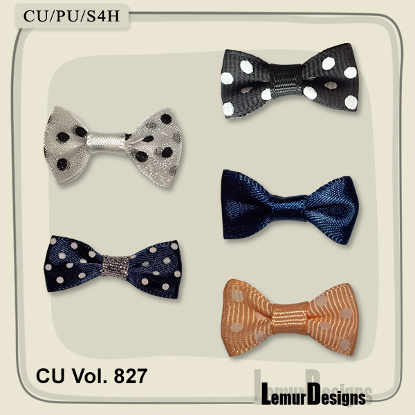 CU Vol. 827 Bows by Lemur Designs - Click Image to Close