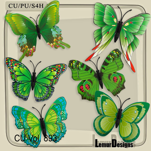 CU Vol. 893 Butterfly by Lemur Designs - Click Image to Close