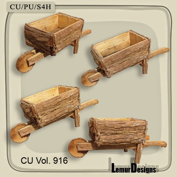 CU Vol. 916 Wheelbarrow by Lemur Designs - Click Image to Close