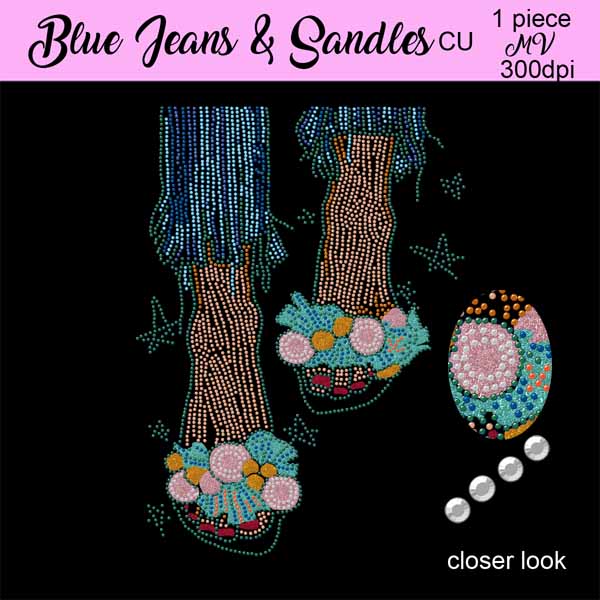 Bluejeans And Sandals Bling - Click Image to Close