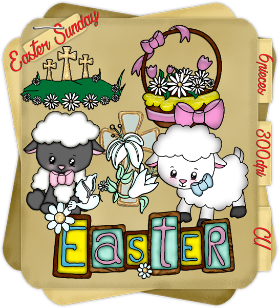 Easter Sunday element pack - Click Image to Close
