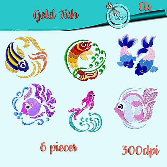 Gold Fish element pack - Click Image to Close