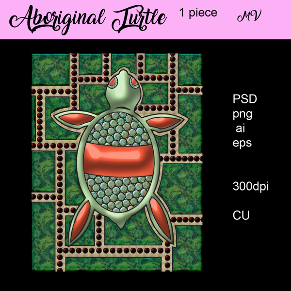 Aboriginal Turtle Element - Click Image to Close