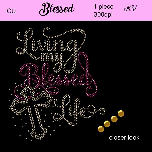 Blessed Word Art Bling - Click Image to Close