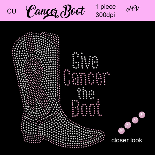 Cancer Boot Bling - Click Image to Close