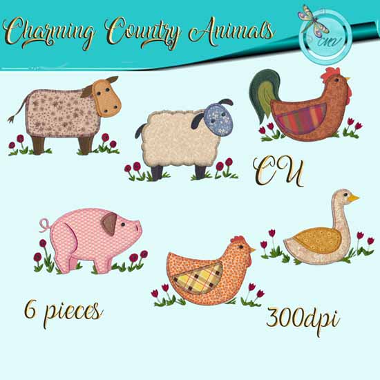 Charming Country Animals - Click Image to Close