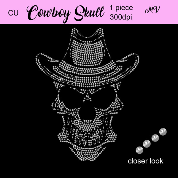 Cowboy Skull Bling - Click Image to Close