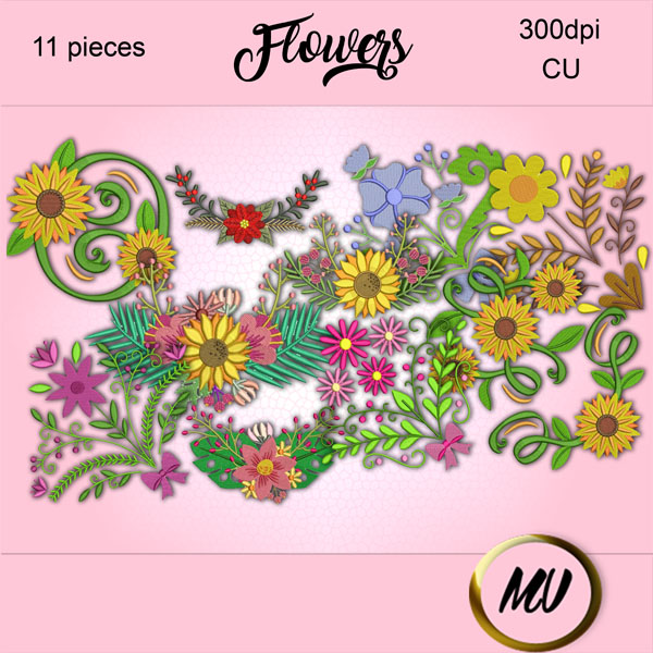 Flowers element pack - Click Image to Close