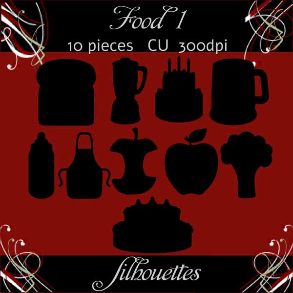 Food 1 Silhouettes - Click Image to Close