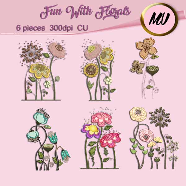 Fun With Florals element pack - Click Image to Close