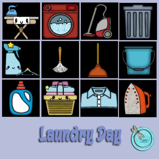 Laundry Day element pack - Click Image to Close