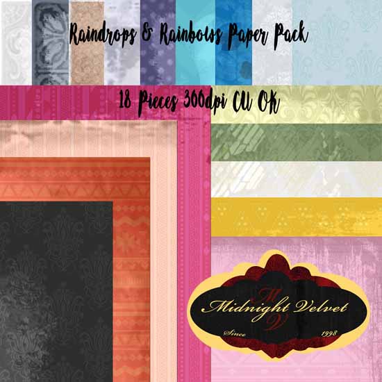 Raindrops&Rainbows Papers - Click Image to Close