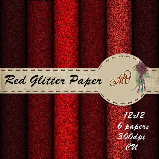 Red Glitter Papers - Click Image to Close