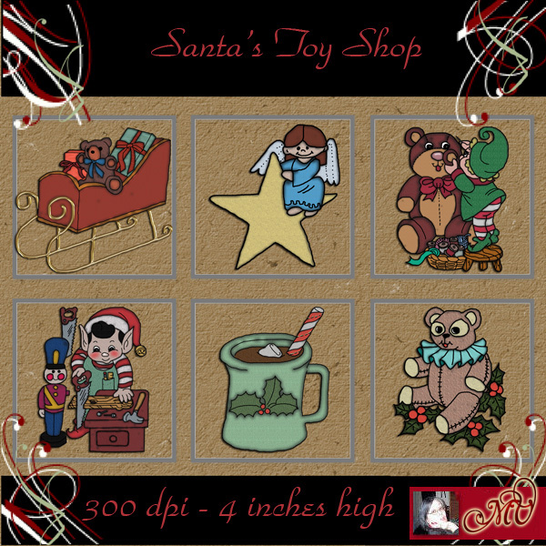 Santa's Toy Shop element pack - Click Image to Close
