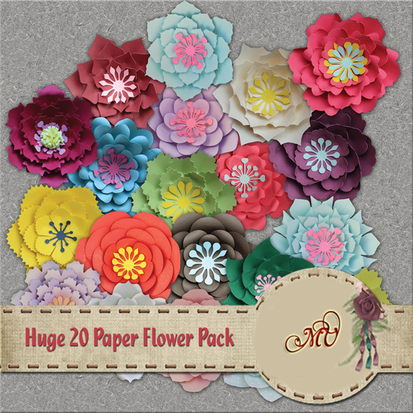 Single flowers Huge Pack - Click Image to Close