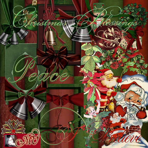 Vintage Christmas Cheer FS Kit - Click Image to Close