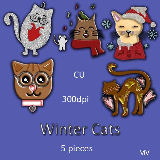 Winter Cats - Click Image to Close