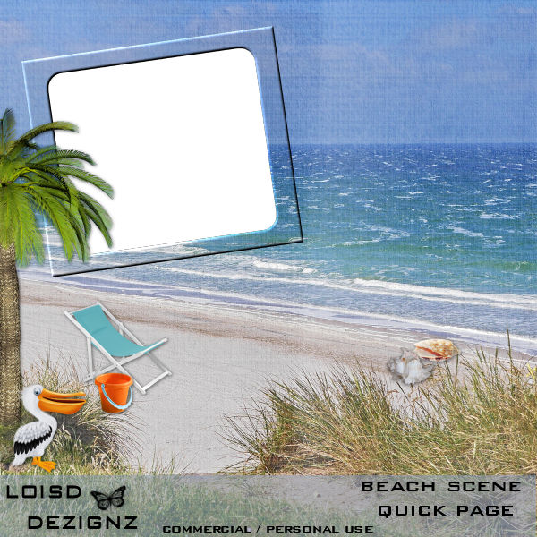 Beach Scene Quick Page - cu/pu - Click Image to Close