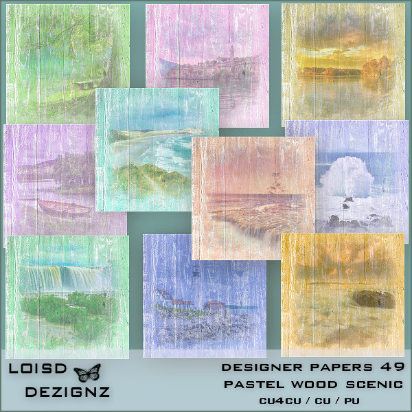 Designer Backgrounds/Papers 49 - Pastel Wood Scenic - cu4cu/cu/p - Click Image to Close