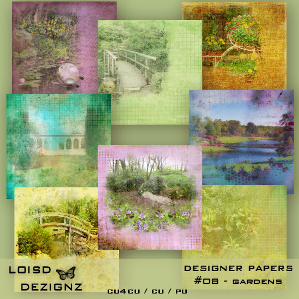 Designer Papers 08 - Gardens - cu4cu / cu / pu - Click Image to Close