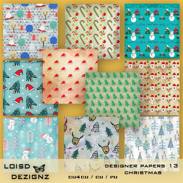 Designer Papers 13 - Christmas - cu4cu / pu - Click Image to Close