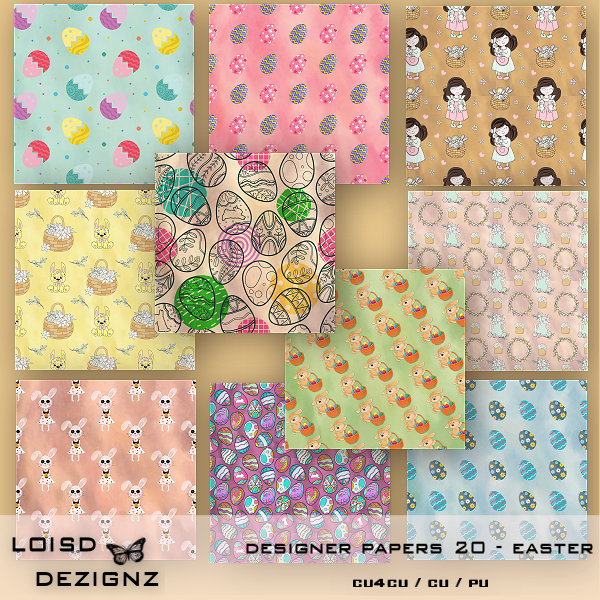 Designer Papers 20 - Easter - CU4CU - Click Image to Close