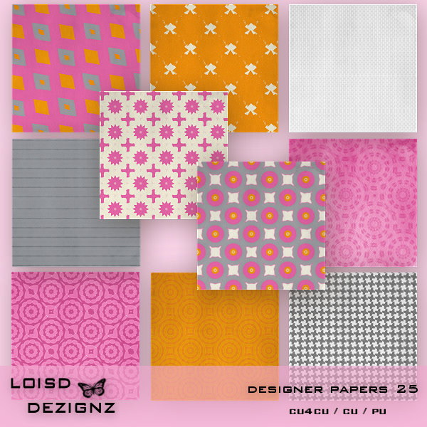 Designer Papers 25 - Mixed Pattern - Click Image to Close