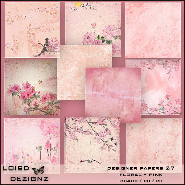 Designer Papers 27 - Floral Mix - cu4cu/cu/pu - Click Image to Close