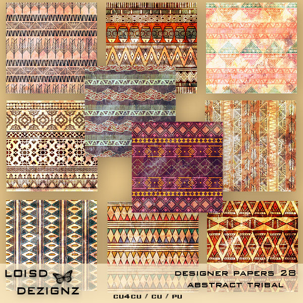 Designer Papers 28 - Abstract Tribal - Click Image to Close