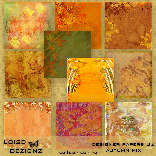 Designer Papers 32 - Autumn Mix - cu4cu/cu/pu - Click Image to Close