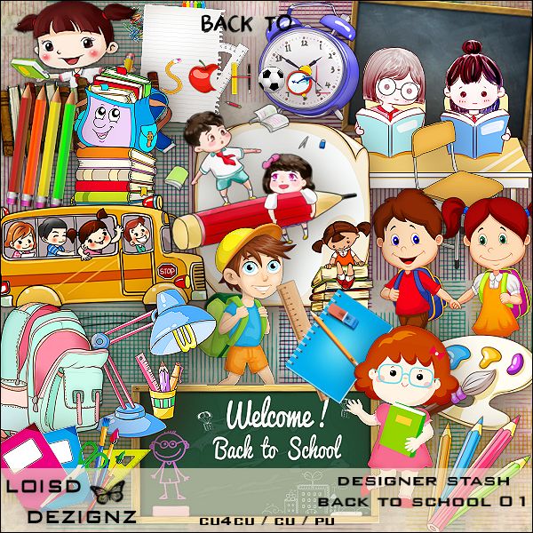 Designer Stash - Back To School - CU4CU/CU/PU - Click Image to Close