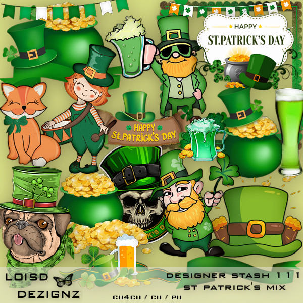 Designer Stash 111 - St Patricks Mix - cu4cu/cu - Click Image to Close