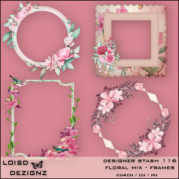 Designer Stash 116 - Floral Mix - cu4cu/cu/pu - Click Image to Close