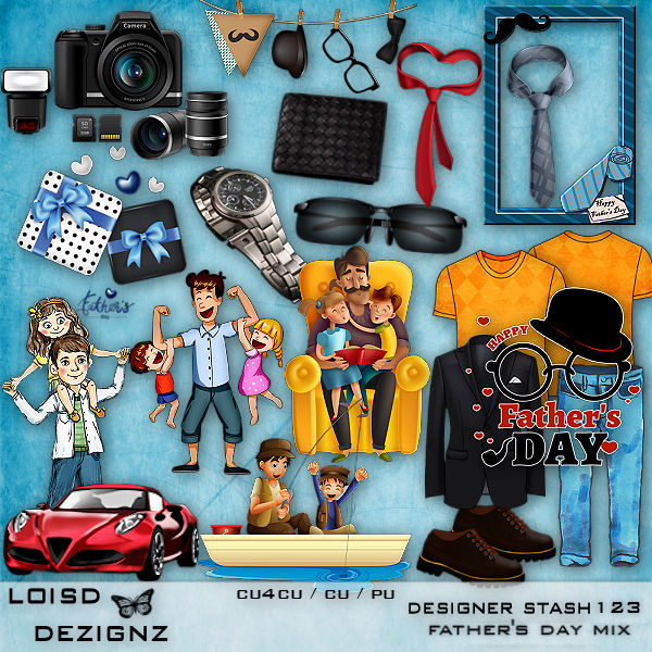 Designer Stash 123 - Father's Day Mix - CU4CU / CU / PU - Click Image to Close