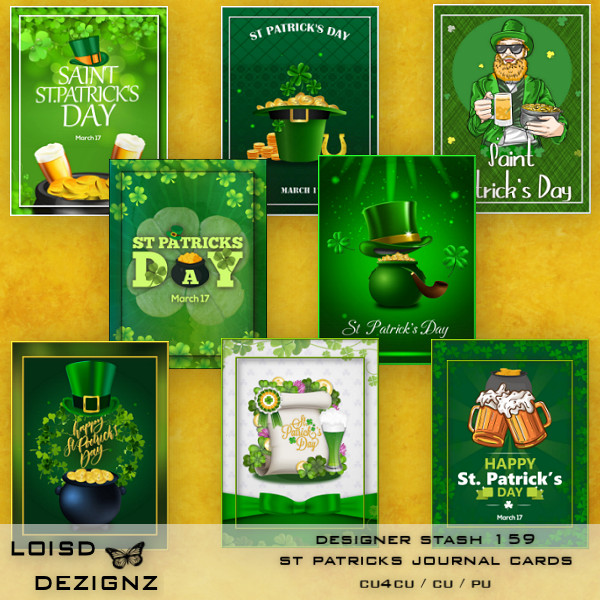 Designer Stash 159 - St Patricks Journal/Greeting Cards - CU4CU/ - Click Image to Close