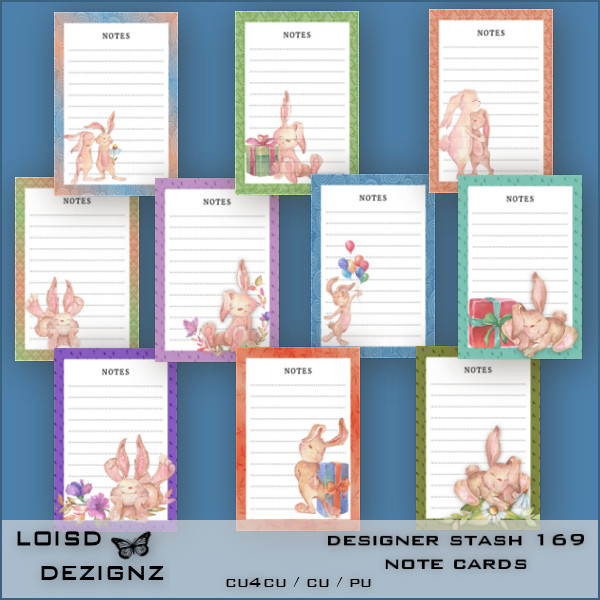 Designer Stash 169 - Note Cards - CU4CU/CU/PU - Click Image to Close