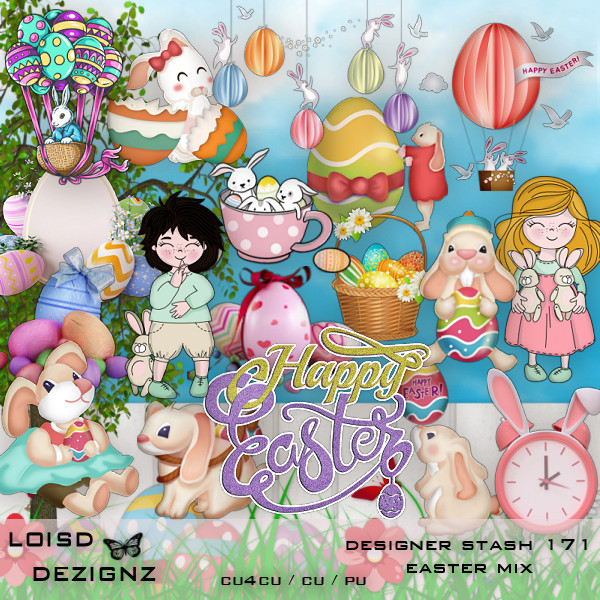 Designer Stash 171 - Easter - cu4cu/cu/pu - Click Image to Close