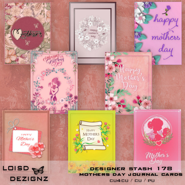 Designer Stash 178 - Mother's Day Journal/Greeting Cards - CU4CU - Click Image to Close