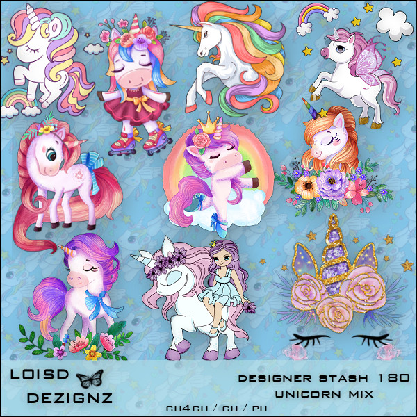 Designer Stash 180 - Unicorn Mix - cu4cu/cu/pu - Click Image to Close