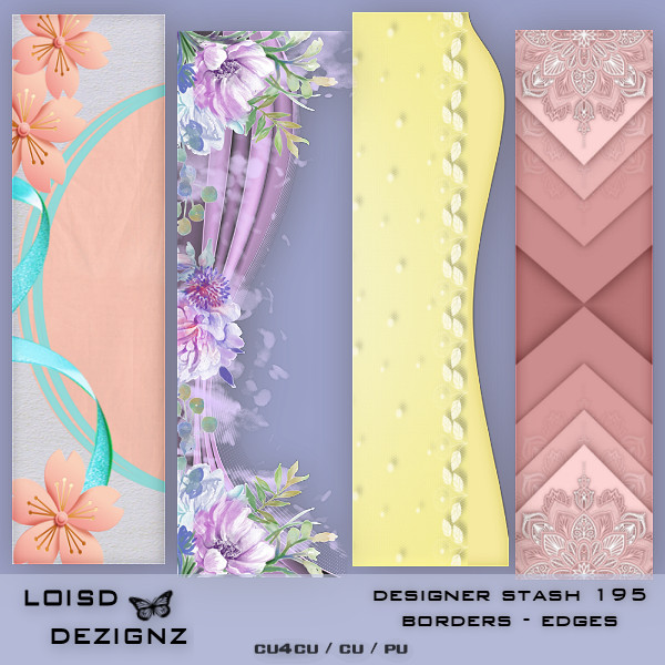 Designer Stash 195 - Borders / Edges - cu4cu/cu/pu - Click Image to Close